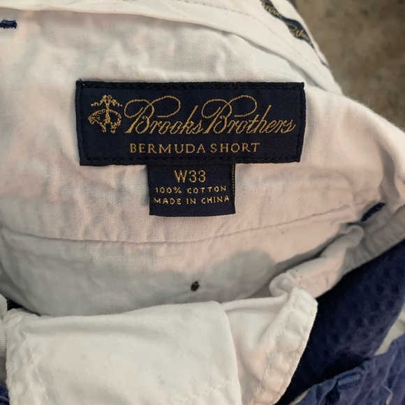 Mens Brooks Brothers Seersucker Shorts - Picture 4 of 5